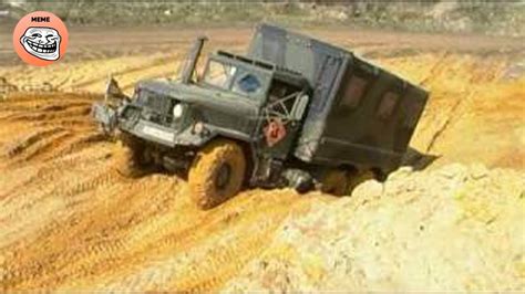 Heavy Truck Stuck In Mud Truck Work In Off Road Conditions Youtube