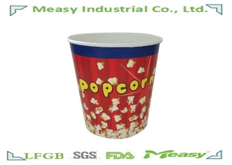 64oz Popcorn Buckets Disposable Food Containers Paper Material