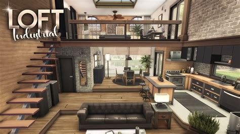 BASE GAME Industrial LOFT House No CC The Sims 4 Speed Build YouTube