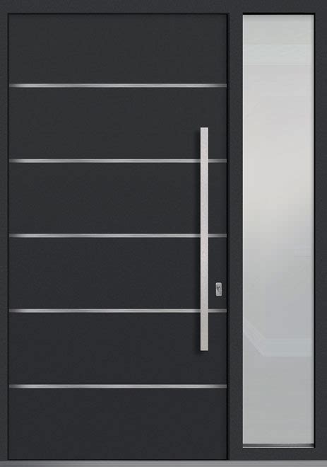 DB ALU B3 1SL18 Wood Aluminum Matte Dark Gray Aluminum Wood Entry