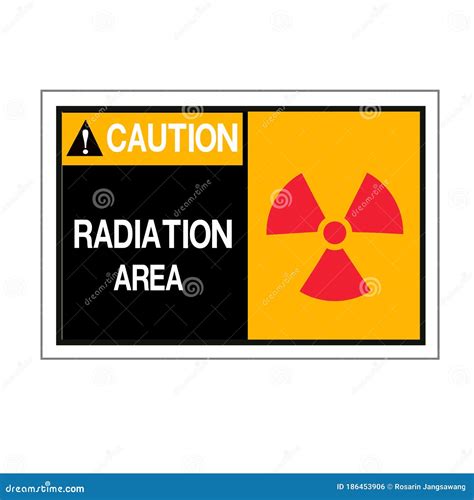 Caution Radiation Area Symbol Sign Vector Illustration Isolated On