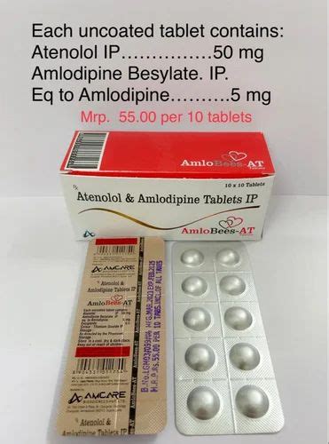 Amlodipine Besylate And Atenolol Tablets At Best Price In Mehsana