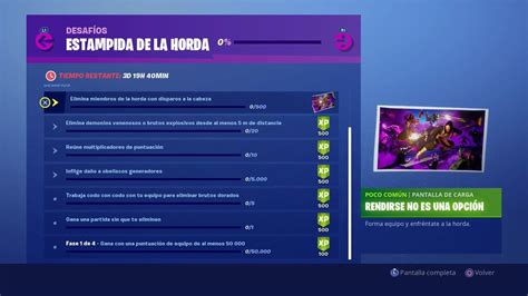 Estos son los desafíos del modo Estampida de la horda de Fortnite