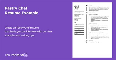 Pastry Chef Resume Example Free Guide