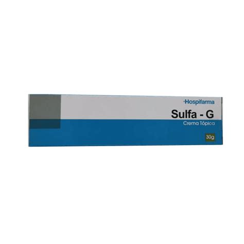 Sulfa G Sulfadiazina De Plata Crema Dermica 50g Ecofarmacias