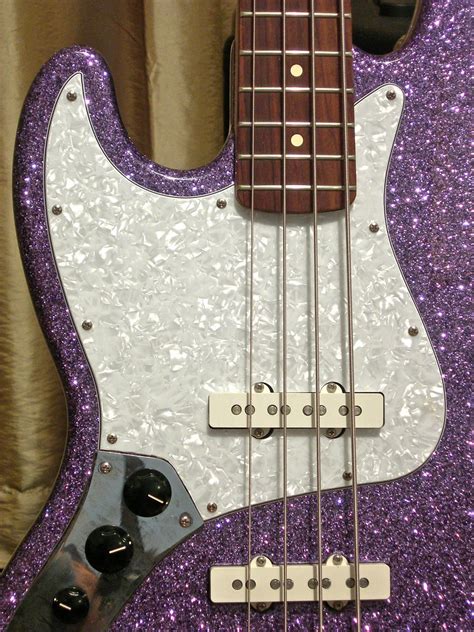 Purple Sparkle Fender Jazz Bass My Wifes Lefty Fender Jaz Flickr