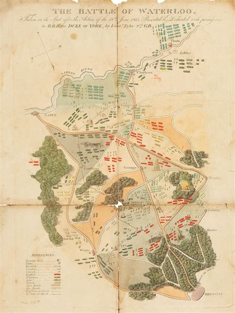 Waterloo 1815 First Commercial Map Of The Campaign