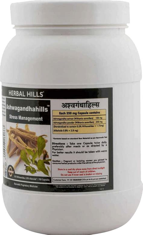 Buy Herbal Hills Ashwagandha 700 Capsules Pack Of 4 Ashwagandha