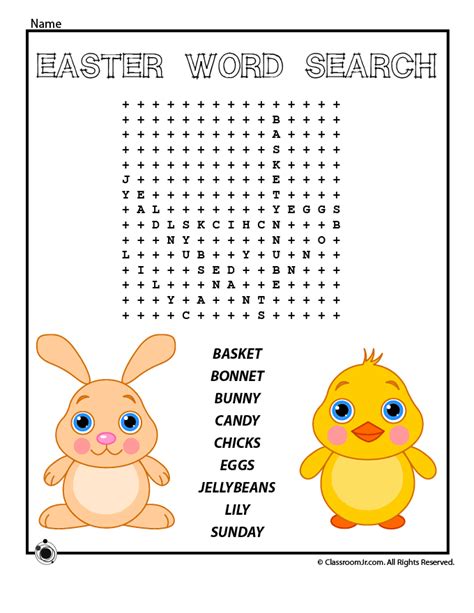 Fun Easter Word Search Answer Key Woo Jr Kids Activities