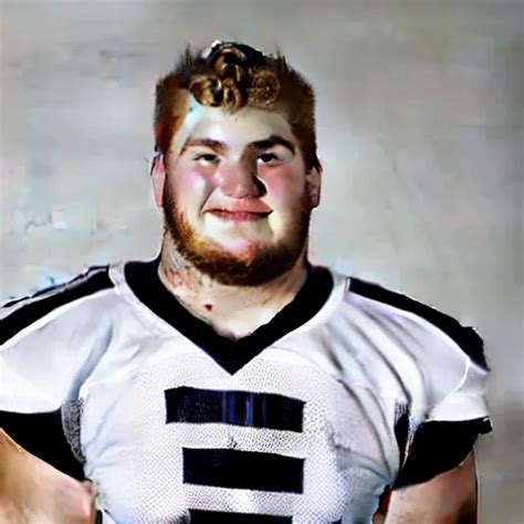 Krea Headshot Of A Football Player On A White Backdrop Offensive