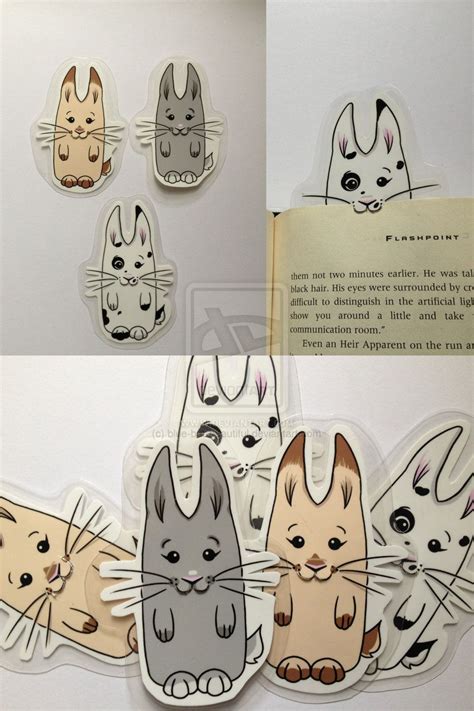 Nom Bunnies Bookmarks By Blue But Beautiful On Deviantart Bunny