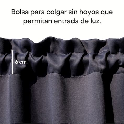 Tecor Cortina Blackout 2 Paneles 132x213cm Para Recámara O Decoración