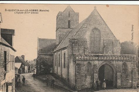 Saint Quentin sur le Homme Le Porche de l église Carte postale