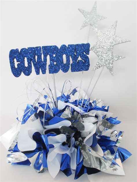 Cowboys Themed Centerpieces Cowboy Party Decorations Dallas Cowboys