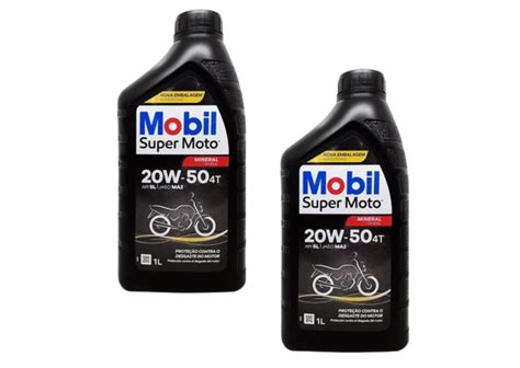 KIT ÓLEO MOBIL SUPER MOTO 4T 20W50 MINERAL 2 LITROS Clube do Carro