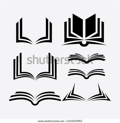 Set Book Logo Vector Silhouette Stock Vector (Royalty Free) 1165850983 | Shutterstock