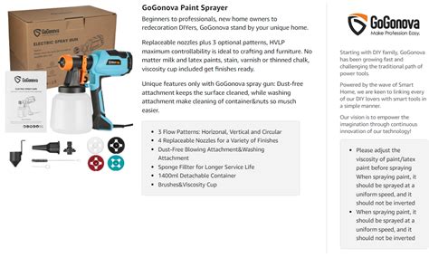 GoGonova 1400ml Paint Sprayer Gun With Cleaning Blowing Functions 4