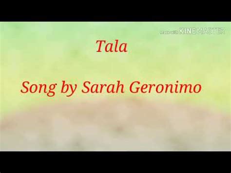 Tala By Sarah Geronimo With Lyrics Youtube