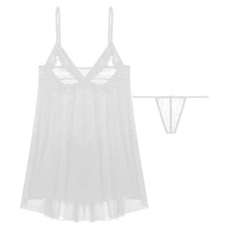 Womens Sexy Plus Size Lingerie Open Bras Nipple Split Babydoll