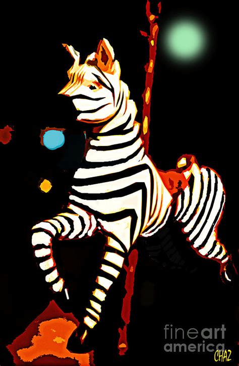 Carousel Zebra Painting By Chaz Daugherty Fine Art America