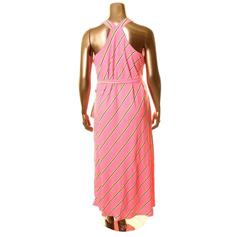 Rachel Roy New Womens Pink Combo Jacey Striped Racerback Maxi Dress Xl