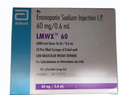 Mg Enoxaparin Sodium Injection Ip At Rs Box Enoxaparin