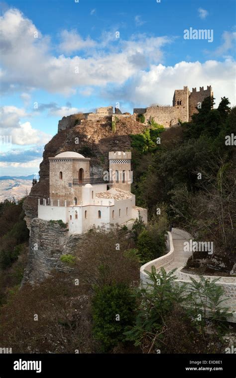 Pepoli castle, Erice, Sicily Stock Photo - Alamy