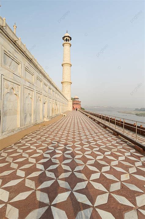 Nền Tháp Taj Mahal ở Mặt Trời Mọc Agraindia Mặt Trời Mọc Nghệ Thuật