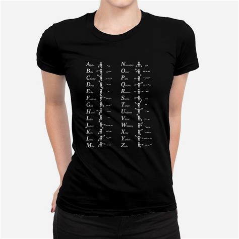 Semaphore Phonetic Alphabet And Morse Coding Back Women T Shirt Mazezy