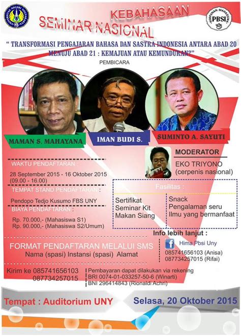 Seminar Nasional Kebahasaan PBSI UNY UNY COMMUNITY