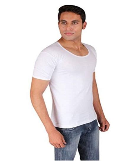 Mgm White Half Sleeve Vests Pack Of 3 Buy Mgm White Half Sleeve Vests Pack Of 3 Online At Low