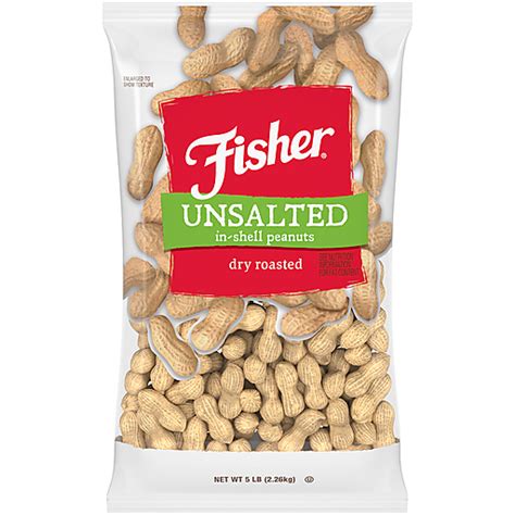 Fisher Unsalted In Shell Dry Roasted Peanuts 5 Lb Bag Shop