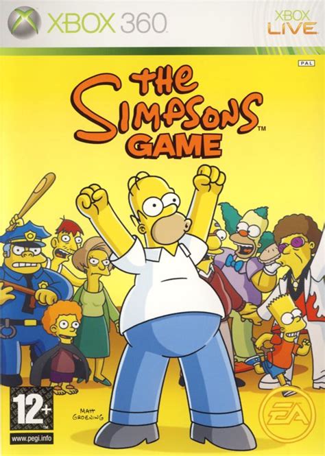 The Simpsons Game 2007 Xbox 360 Box Cover Art Mobygames