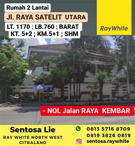 Dijual Rumah Raya Satelit Utara Nol Jalan Raya Kembar Komersial