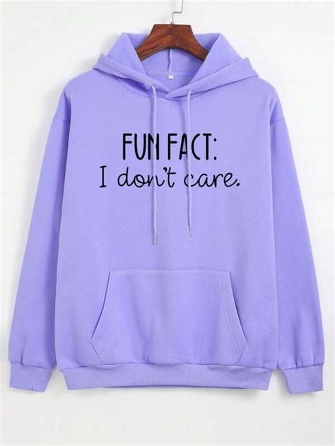 Slogan Graphic Thermal Lined Drawstring Hoodie Shein Usa