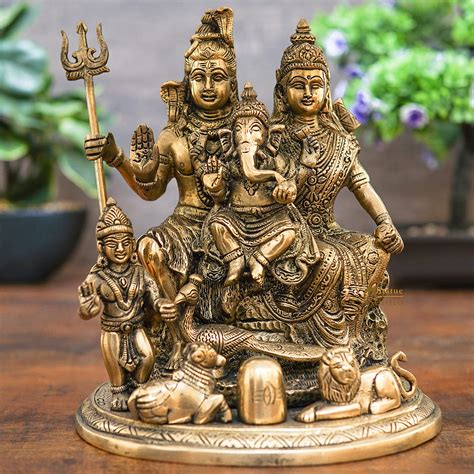 Buy StatueStudio Brass Shivparivar Idol Statue Lord Shiva Lord Ganesha