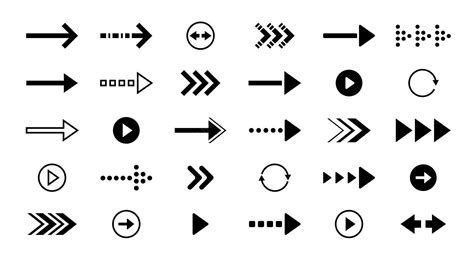 premium vector black arrow icons interface   left