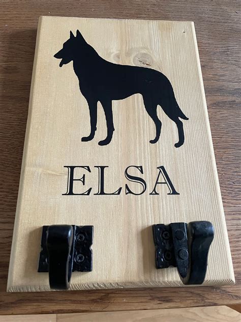 Personalised Dog Lead Holder Wooden Dog Lead And Collar Hooks For Wall