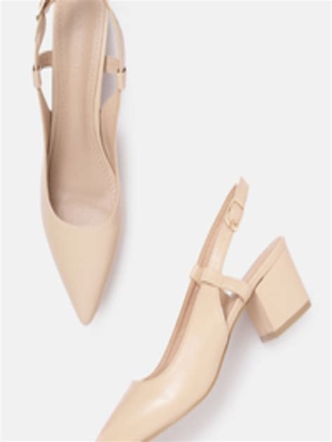 Buy Allen Solly Women Nude Coloured Solid Pumps Heels For Women