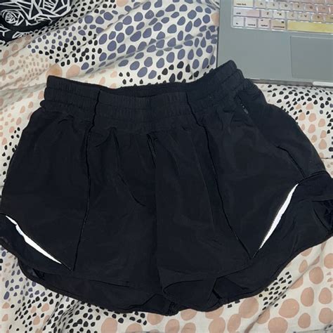Lululemon Athletica Shorts Hotty Hot Lowrise Lined Lululemon 4 Inch Shorts In Black Poshmark