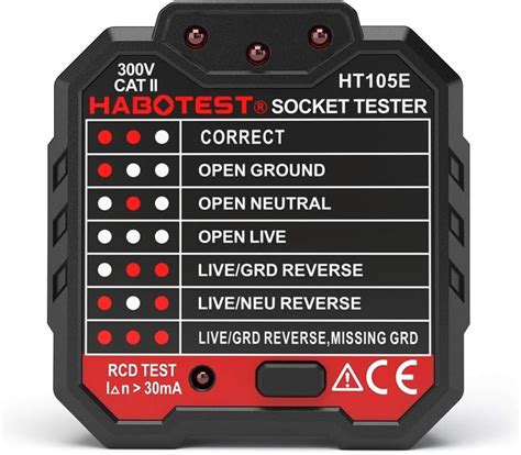 Socket Tester Habotest Advanced Rcd Electric Plug Tester