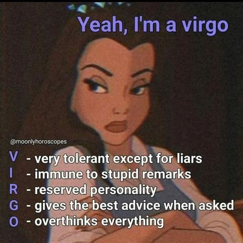 An Image Of A Cartoon Character With The Words Yeah I M A Virgo