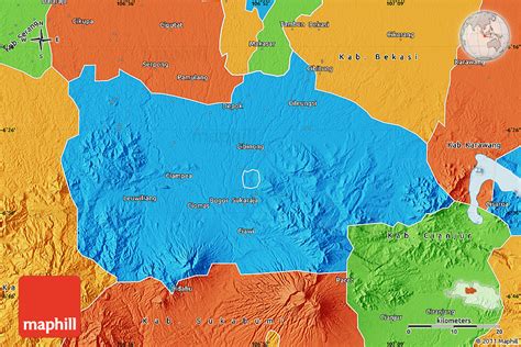 Political Map Of Kab Bogor