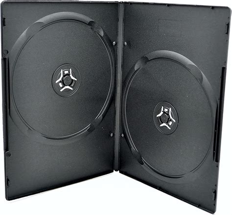 Amazon Maxtek Mm Slim Black Double Cd Dvd Case Pieces Pack