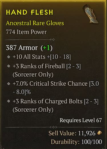 Fireball Chargedbolt Sorc Gloves Topic D Jsp