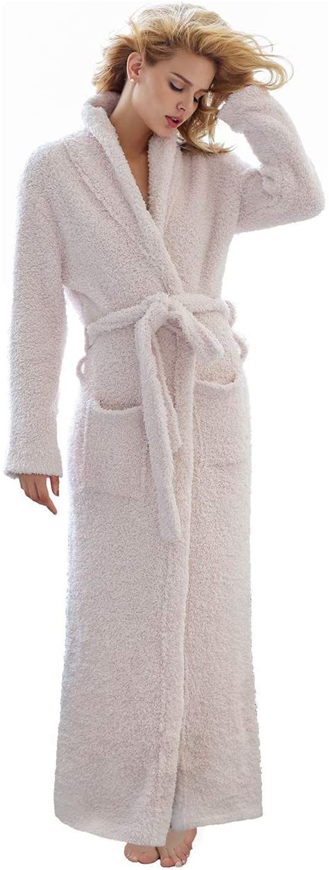 7 Veils Long Bathrobe Womens And Mens Cozy Knit Microfiber Stretchy