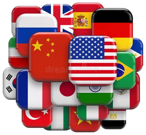 World Flags Collection Stock Illustration Illustration Of America