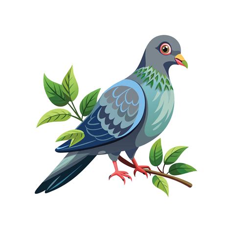 Realistic Pigeon Bird Concept Illustration Vector Art At Vecteezy