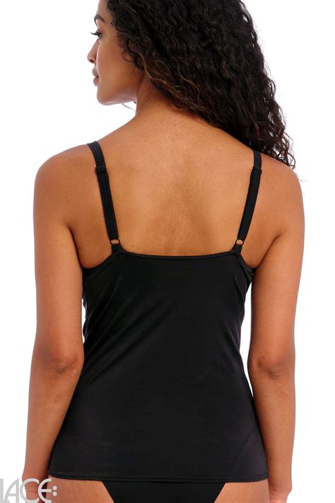 Freya Swim Jewel Cove Tankini Top F L Cup Plain Black Lace Lingerie Nl