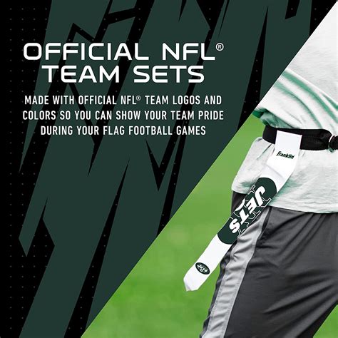 Franklin Sports Nfl New York Jets Youth Flag Football Set